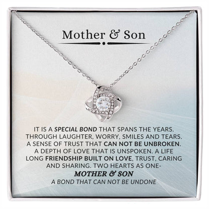 Unbreakable Bond | Gift to Mom from Son | Love Knot Necklace