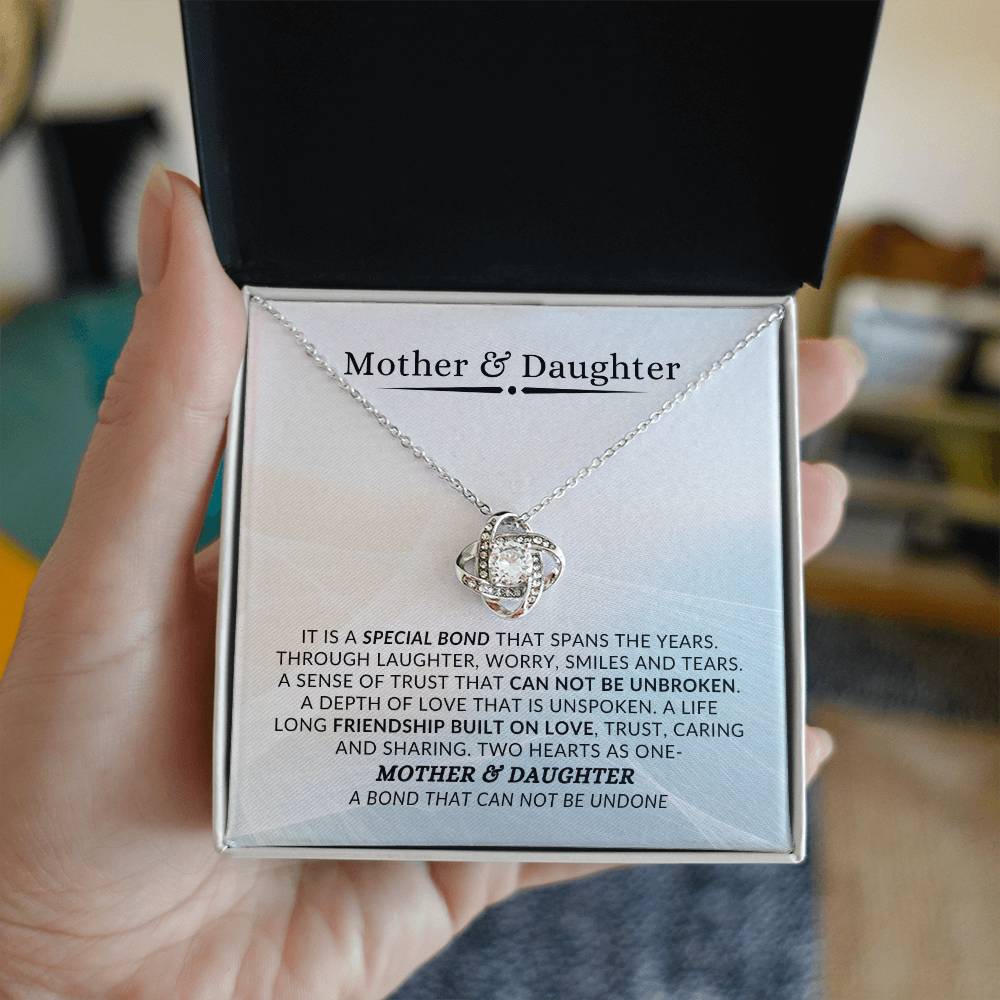 Mother and Daughter Bond | Love Knot Necklace | Gift to Daughter from Mom