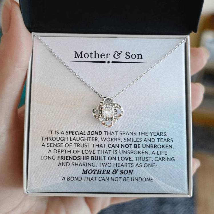 Unbreakable Bond | Gift to Mom from Son | Love Knot Necklace