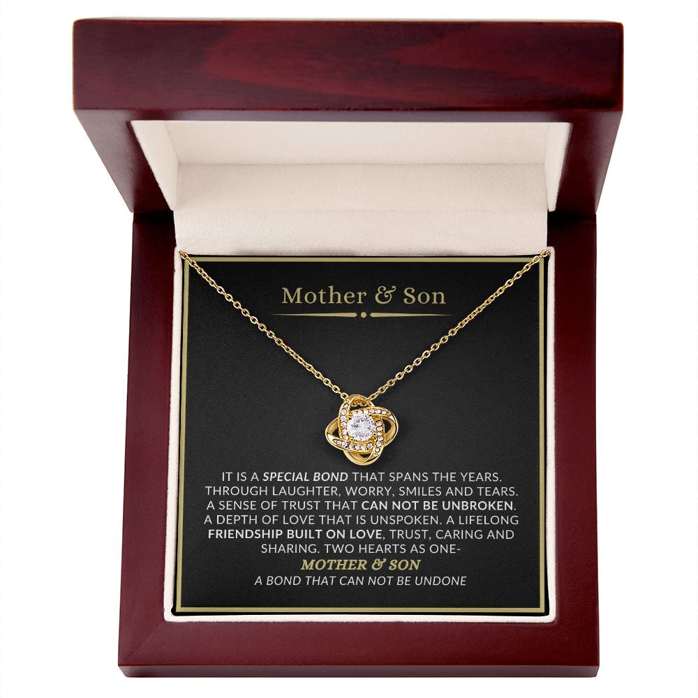 Mother & Son Bond | Love Knot Necklace | Special Gift for Mom