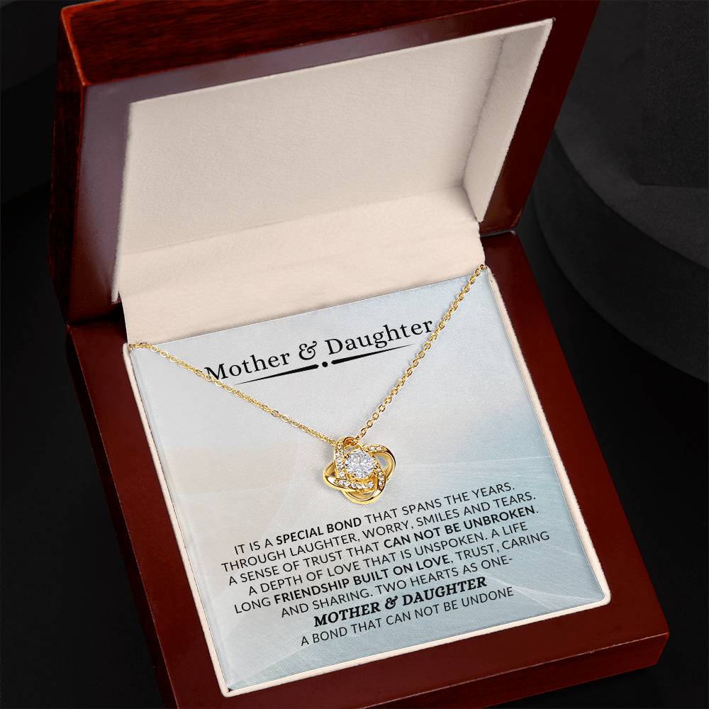 Mother and Daughter Bond | Love Knot Necklace | Gift to Daughter from Mom