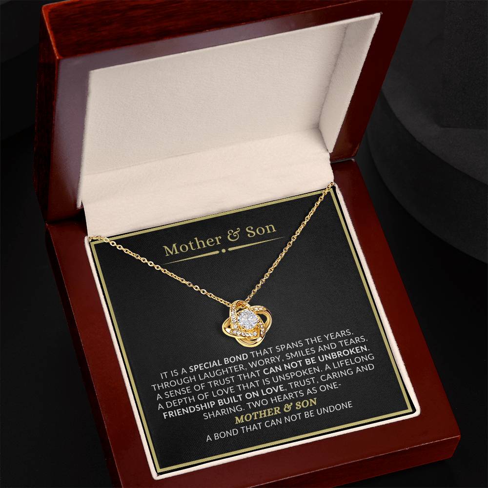 Mother & Son Bond | Love Knot Necklace | Special Gift for Mom