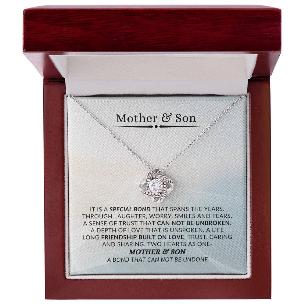 Unbreakable Bond | Gift to Mom from Son | Love Knot Necklace