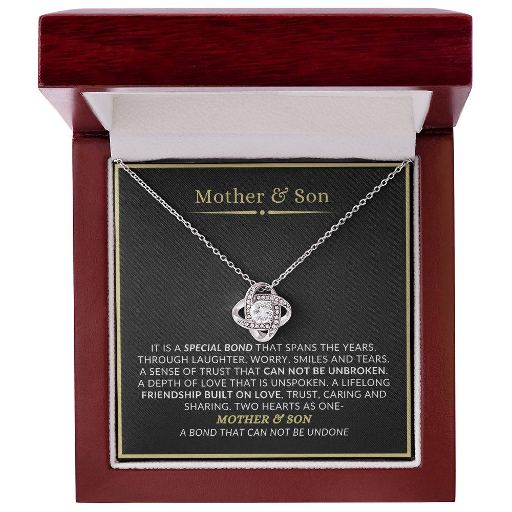 Mother & Son Bond | Love Knot Necklace | Special Gift for Mom