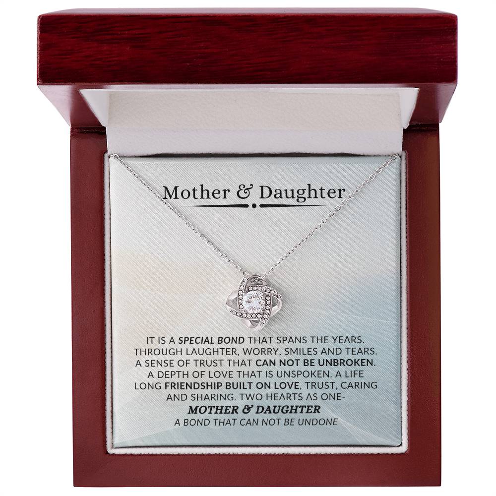 Mother and Daughter Bond | Love Knot Necklace | Gift to Daughter from Mom