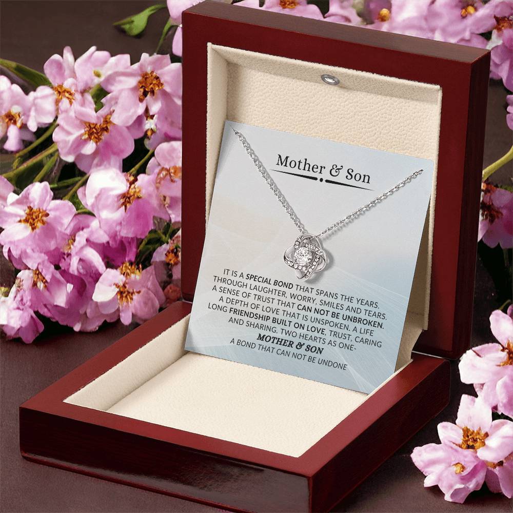 Unbreakable Bond | Gift to Mom from Son | Love Knot Necklace