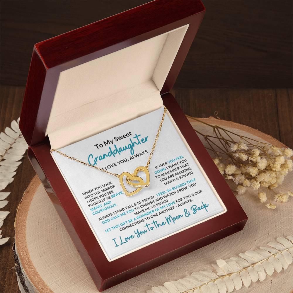 Interlocking Hearts | Special Gift for Granddaughter | To the Moon and Back