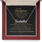 To My Daughter - Custom Name Necklace with Personalized Message Card
