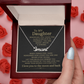 To My Daughter - Custom Name Necklace with Personalized Message Card
