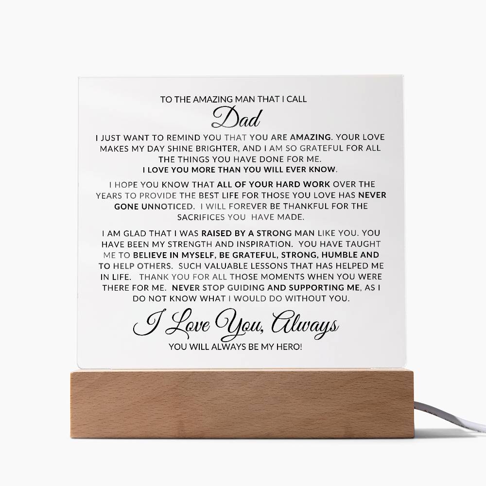 To My Amazing Dad | Acrylic LED Lamp