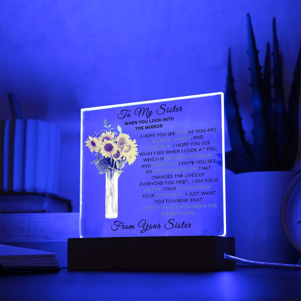 Unique Gift For Sister | LED Acrylic Lamp