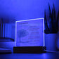 To My Beautiful Daughter | LED Acrylic Plaque