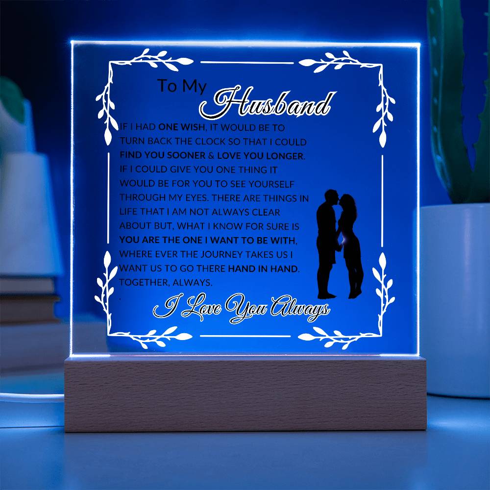 One Wish To My Husband | LED Acrylic Lamp