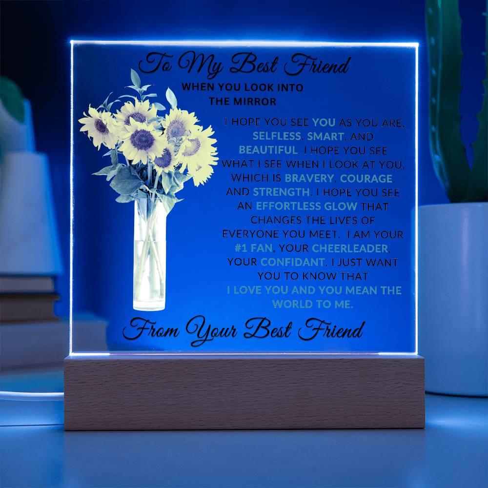 Unique Gift For Best Friend | LED Acrylic Plaque