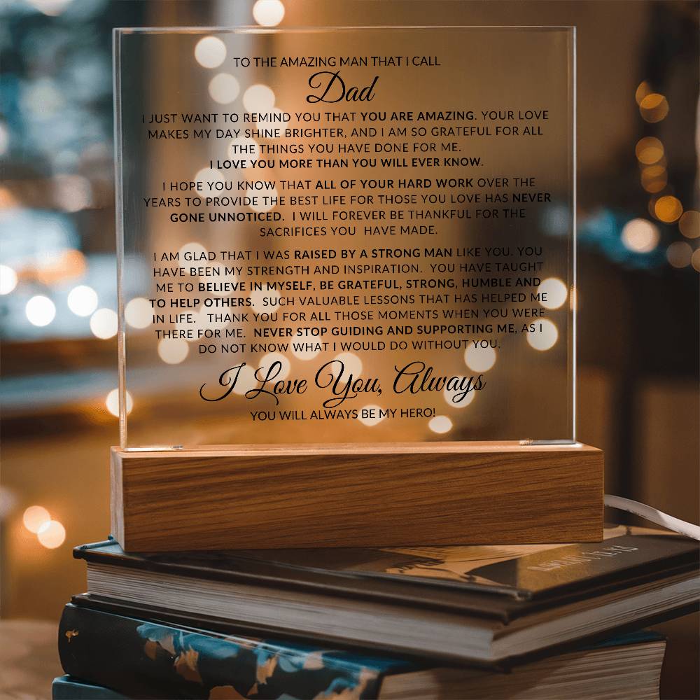 To My Amazing Dad | Acrylic LED Lamp