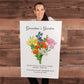 Grandma's Flower Garden | Grandchildren's Birth Flower| Wrapped Canvas