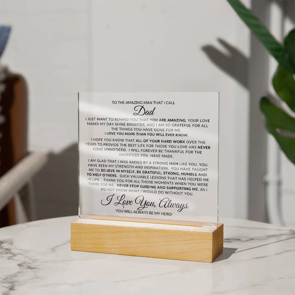 To My Amazing Dad | Acrylic LED Lamp