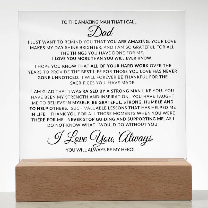 To My Amazing Dad | Acrylic LED Lamp