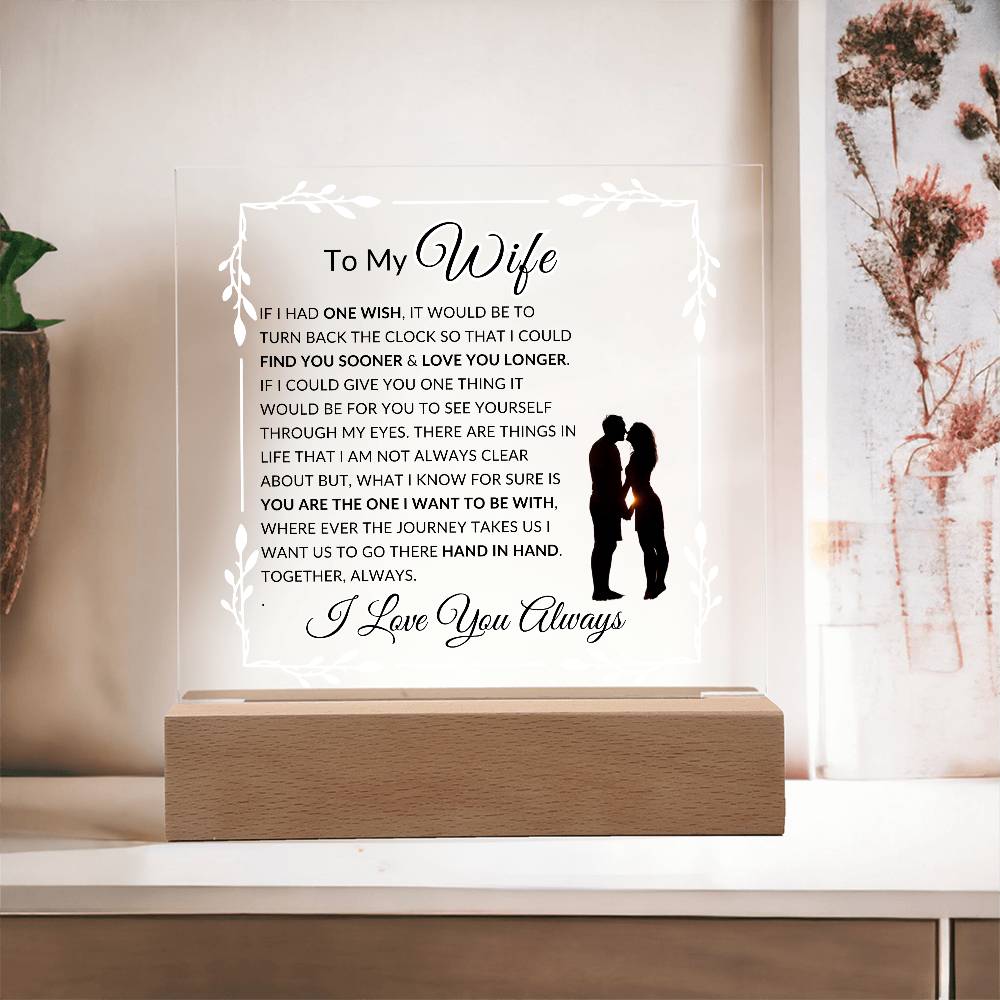 One Wish To My Wife | LED Acrylic Lamp