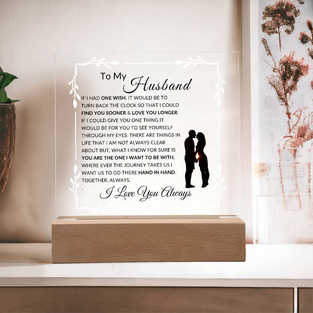 One Wish To My Husband | LED Acrylic Lamp