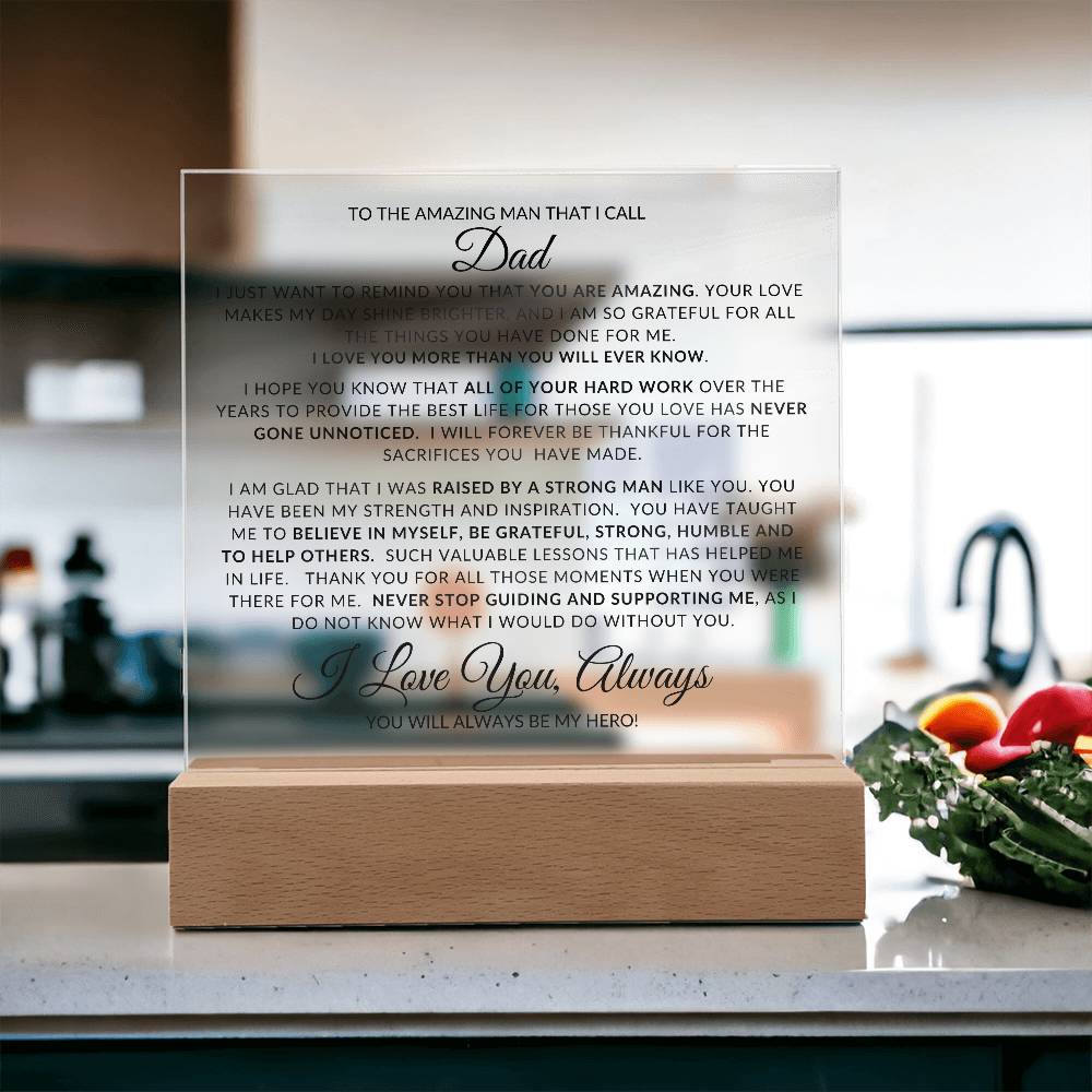To My Amazing Dad | Acrylic LED Lamp