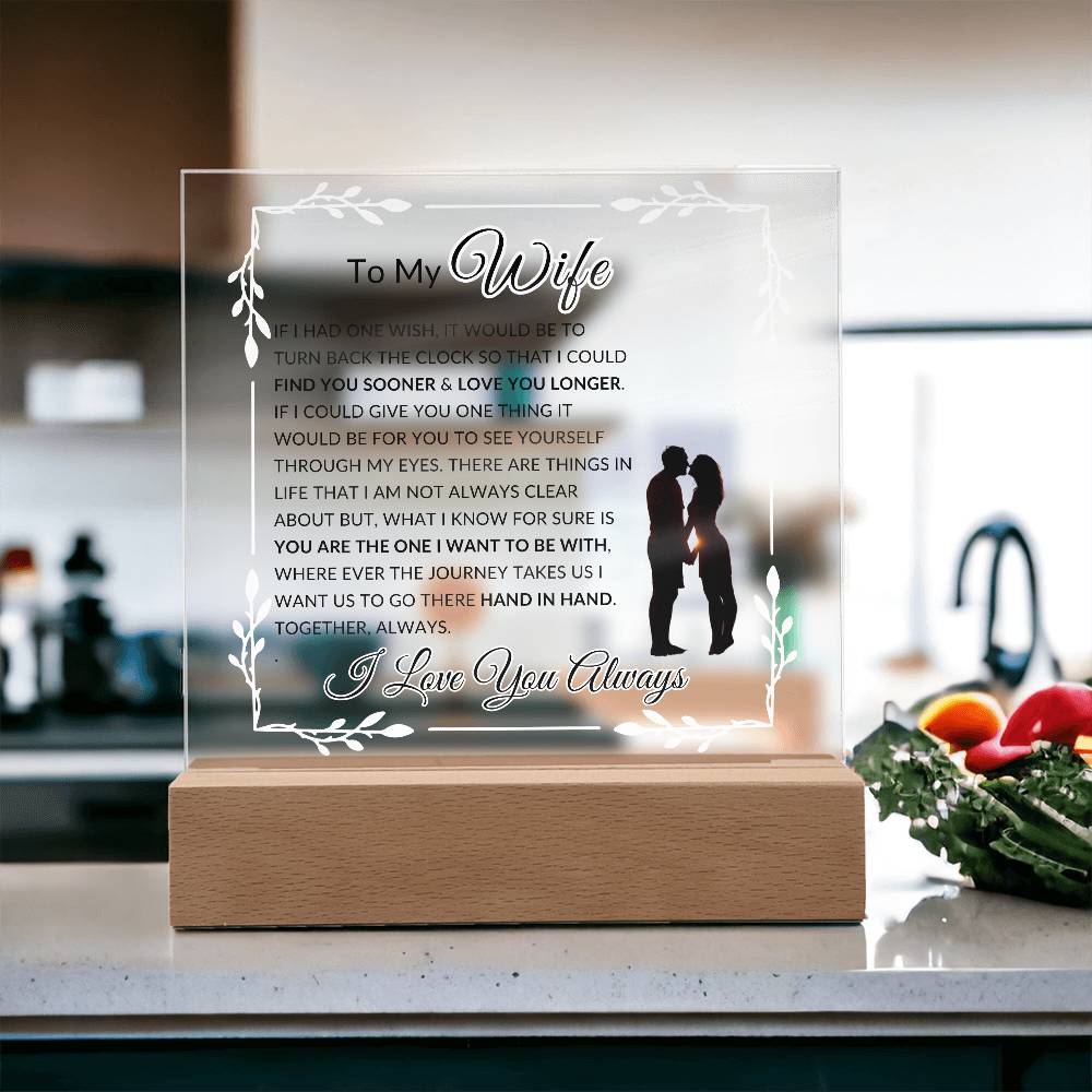 One Wish To My Wife | LED Acrylic Lamp