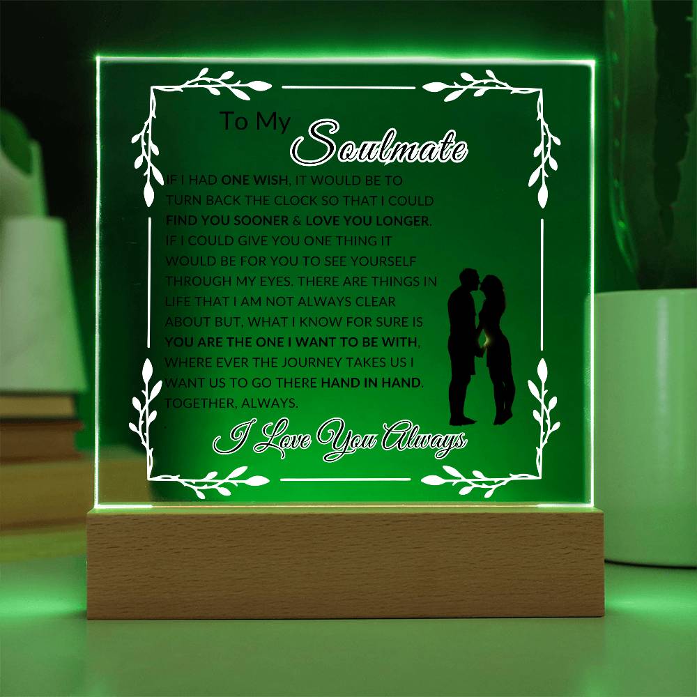 One Wish To My Soulmate | LED Acrylic Lamp
