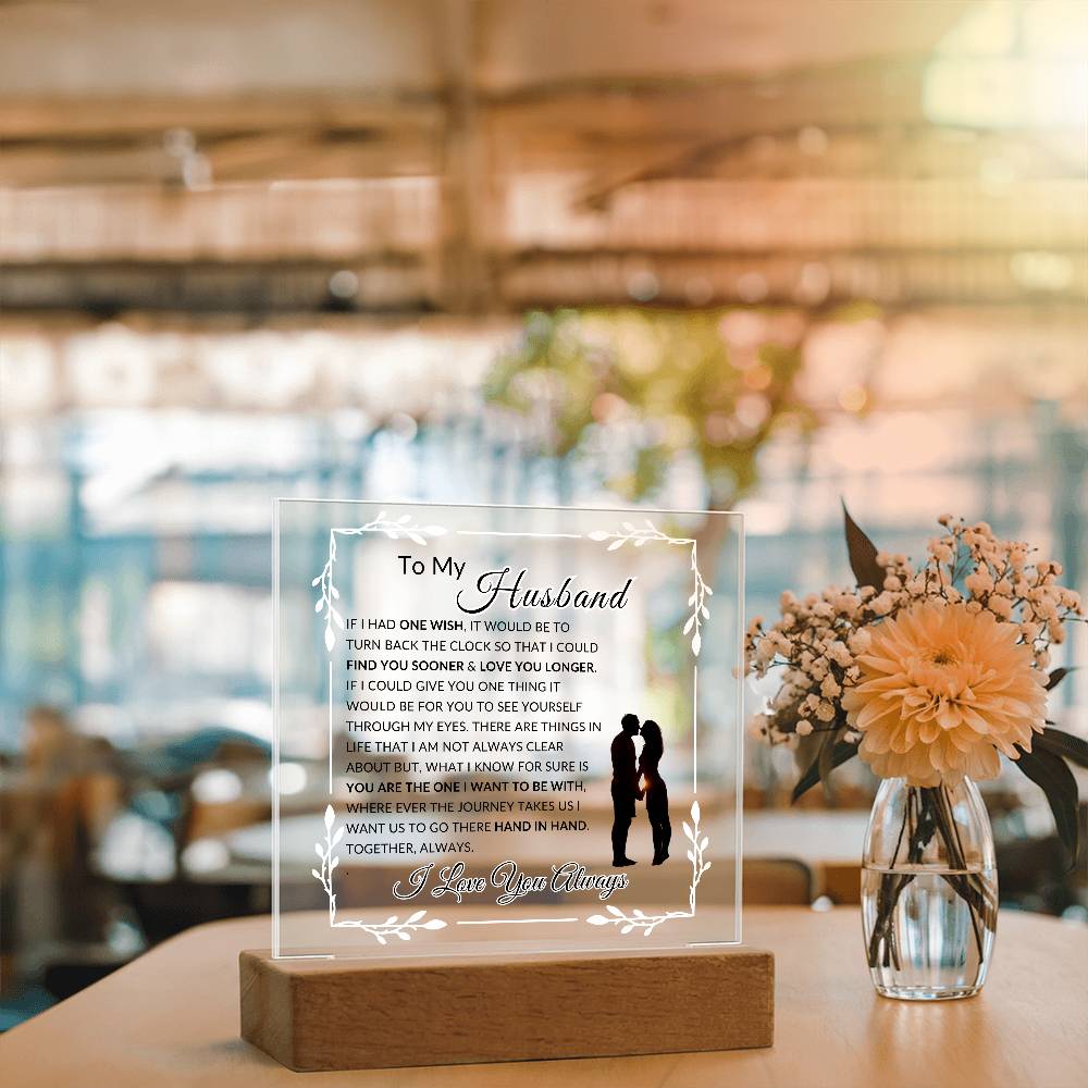 One Wish To My Husband | LED Acrylic Lamp