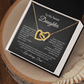 Inspirational message card and necklace gift from Dad to daughter with optional 18k yellow gold finsih