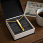 Engraved 4-sided name necklace gift for soulmate - gold finish