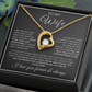 Forever love necklace in yellow gold finish romantic gift