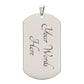 Inspirational son necklace gift with engraved message from Mom