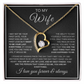 Forever love necklace in white gold finish for wife gold finish