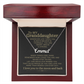 To My Granddaughter – Custom Name Necklace with Personalized Message Card in Mahogany gift box
